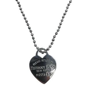 Original 1930’s Tiffany & Co. Large Please Return To Tiffany Heart Tag Necklace
